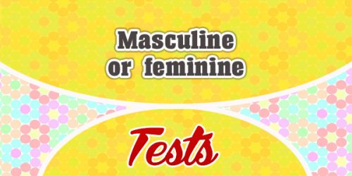 Masculine or feminine - Test