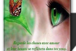 Regarde les choses avec amour