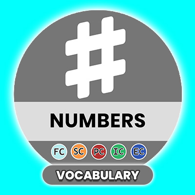 French Vocabulary Les numéros Numbers