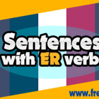 Sentences with ER verbs