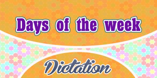 Days of the week (sentences)