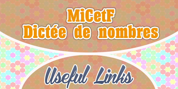 Dictée de nombres - MiCetF