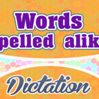 Words spelled alike (Sentences)