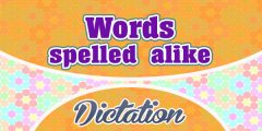 Words spelled alike (Sentences)