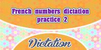 French numbers dictation practice 2