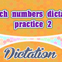 French numbers dictation practice 2