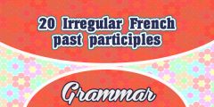 20 Irregular French past participles