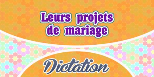 Leurs Projets De Mariage French Dictation French Circles