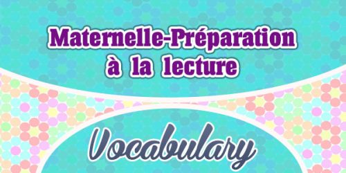 Maternelle-Préparation à la lecture