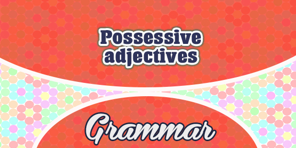 Possessive adjectives