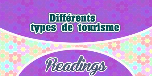 Différents types de tourisme