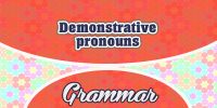 Demonstrative pronouns