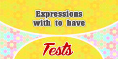 French expressions with to have (test)