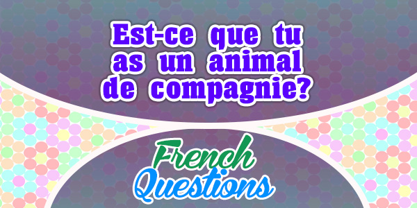 Est-ce que tu as un animal de compagnie?