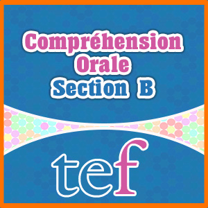 TEF Compréhension Orale Section B