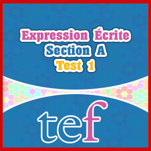 TEF Expression Écrite Section A - test 1