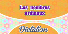 Les nombres ordinaux – dictation practice