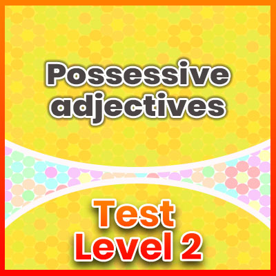 Possessive adjectives - Test level 2