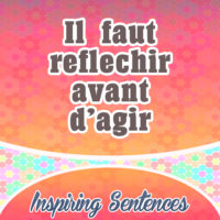 Il faut reflechir