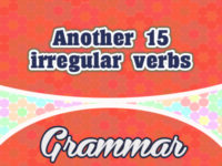 Another 15 irregular verbs