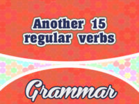 Another 15 regular verbs