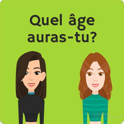 Quel age auras-tu - red and blue - French circles