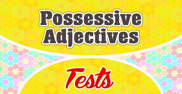 Possessive adjectives test 1