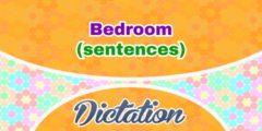French Bedroom – dictation sentences