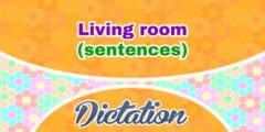 French Living room – dictation sentences