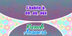 J’habite à