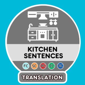 French kitchen translation sentences
