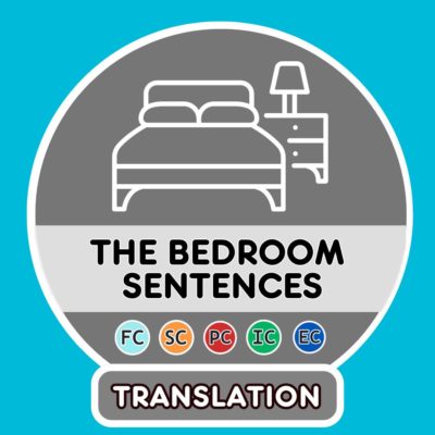 French bedroom translation sentences