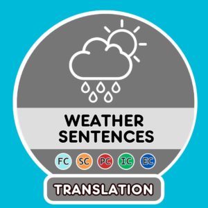 French weather translation sentences