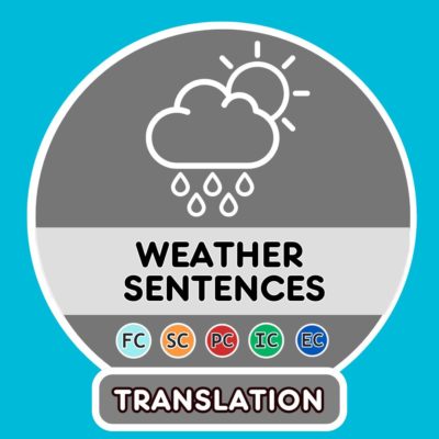 French weather translation sentences