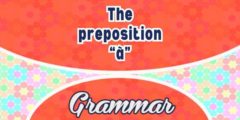 The preposition “à”