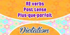 RE verbs plus-que-parfait dictation