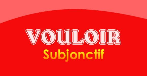 VOULOIR Subjonctif