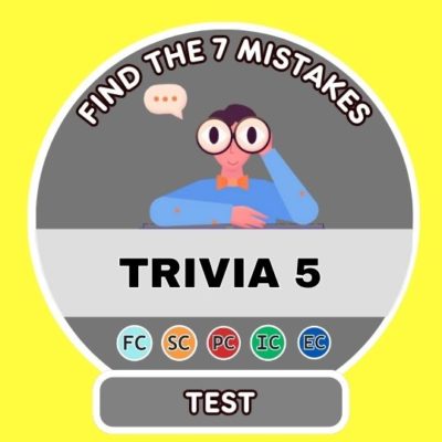 Find the 7 grammar mistakes Part 5 – Test