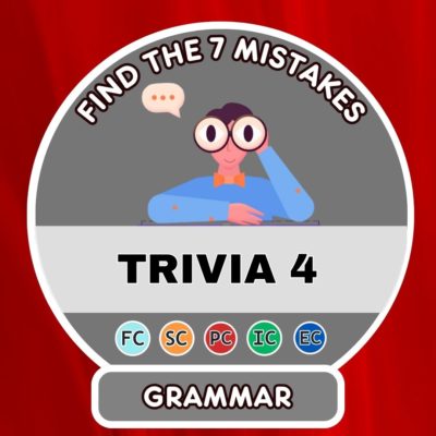 Find the 7 grammar mistakes Part 4