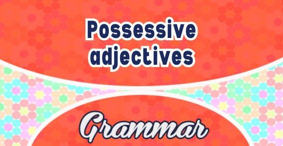 Possessive adjectives