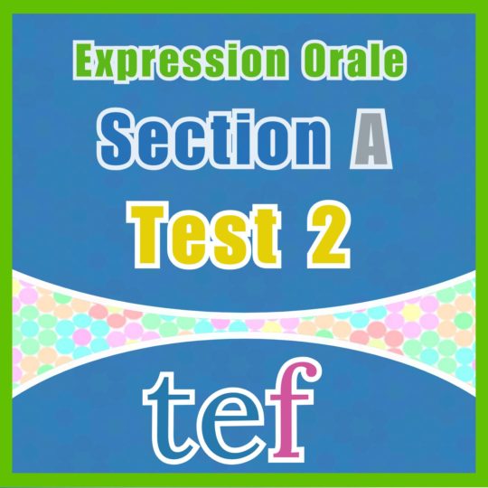 TEF Expression Orale Section A – test 2