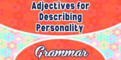 Adjectives for Describing Personality
