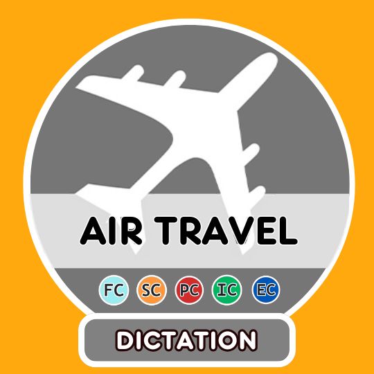 Air travel words - Dictation