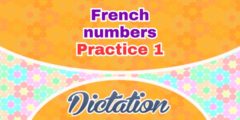 French numbers dictation practice 1