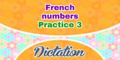French numbers dictation practice 3