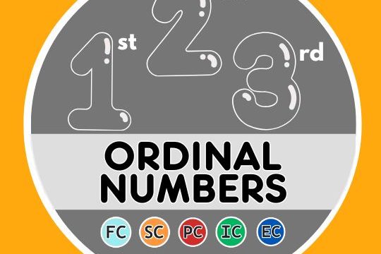 Les nombres ordinaux - dictation practice