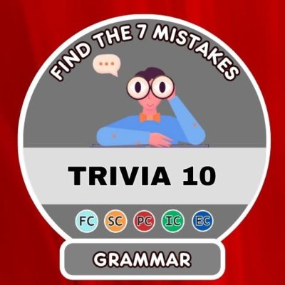 Find the 7 grammar mistakes Part 10