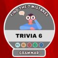 Find the 7 grammar mistakes Part 6