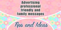 Message publicitaire, professionnel, amical et familial