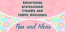 Message publicitaire, professionnel, amical et familial